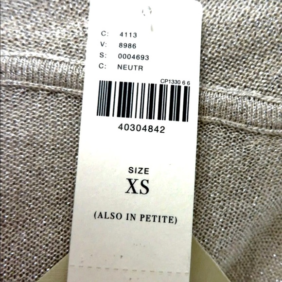 Anthro ‘Gold Dust’ Sweater Sheer XS Sparkle Top Blouse Tunic - Picture 13 of 13